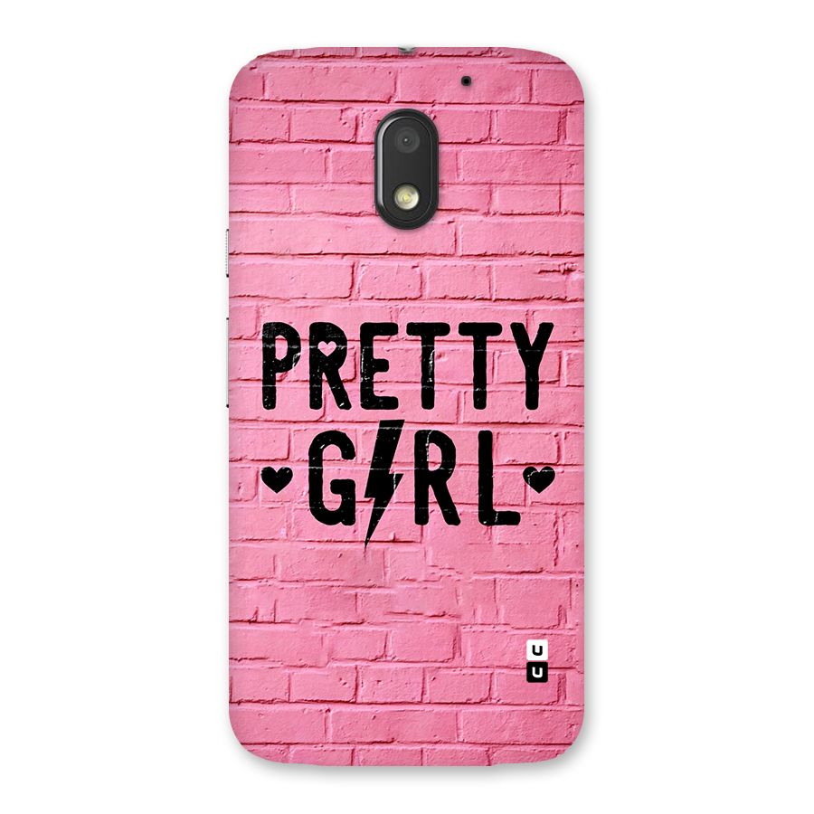 Pretty Girl Wall Back Case for Moto E3 Power