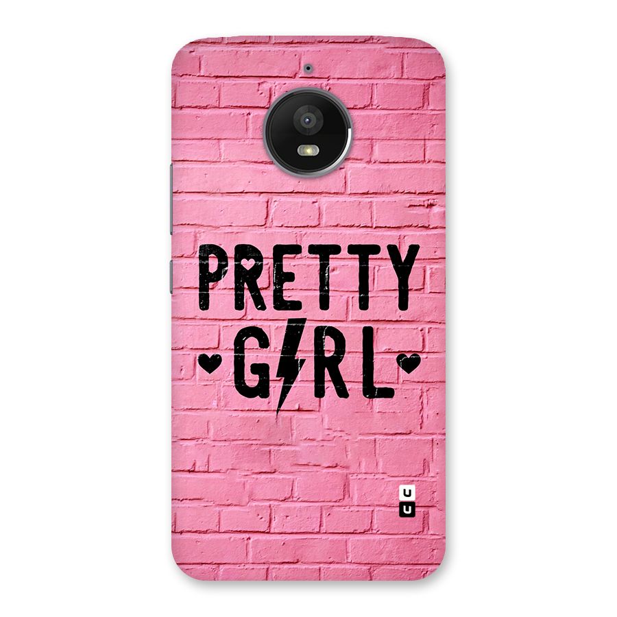 Pretty Girl Wall Back Case for Moto E4 Plus