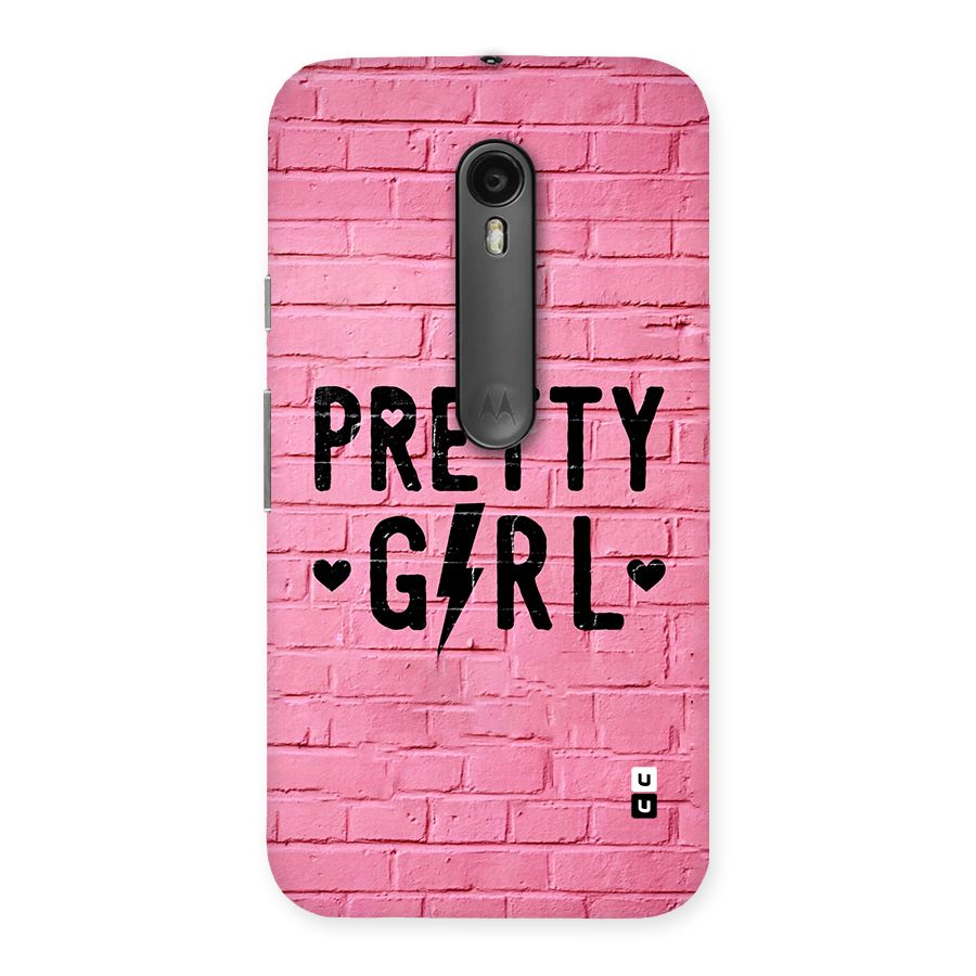 Pretty Girl Wall Back Case for Moto G3