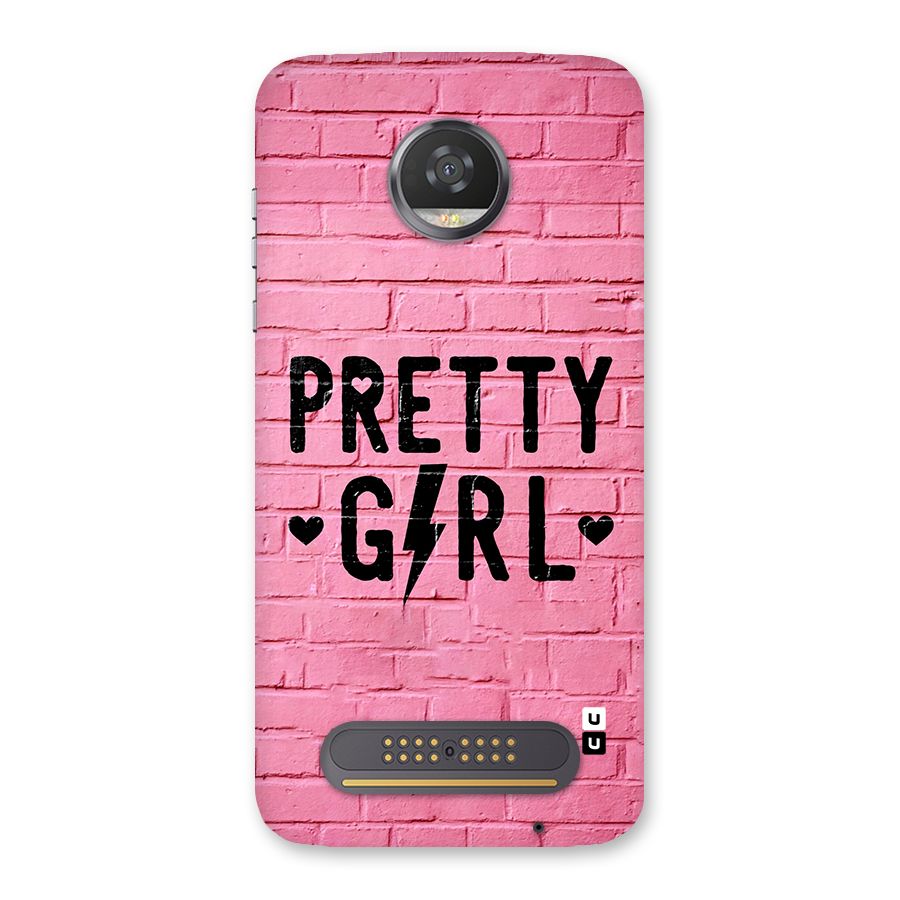 Pretty Girl Wall Back Case for Moto Z2 Play