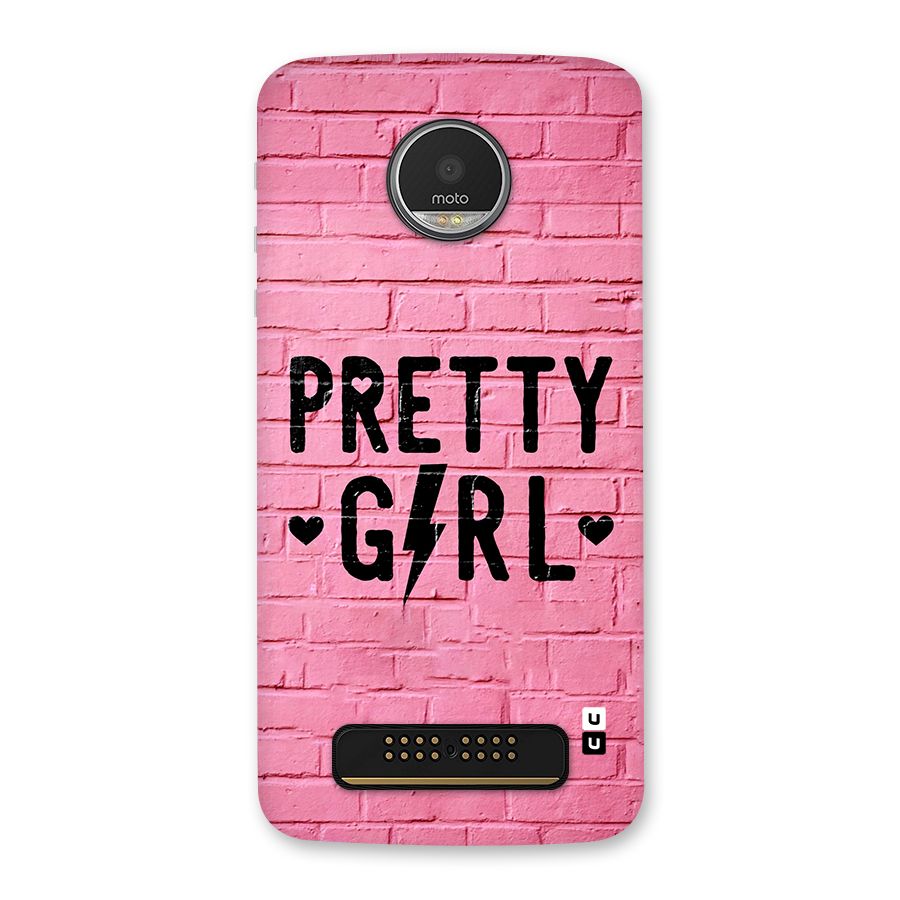 Pretty Girl Wall Back Case for Moto Z Play