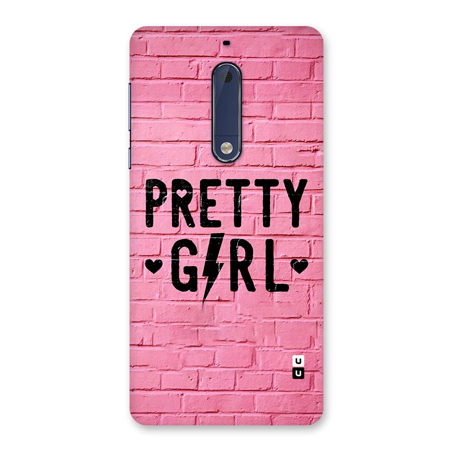 Pretty Girl Wall Back Case for Nokia 5