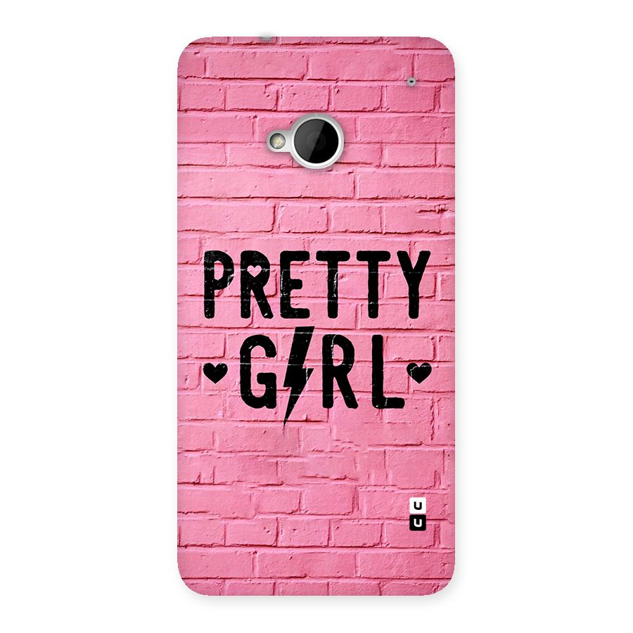 Pretty Girl Wall Back Case for One M7 (Single Sim)