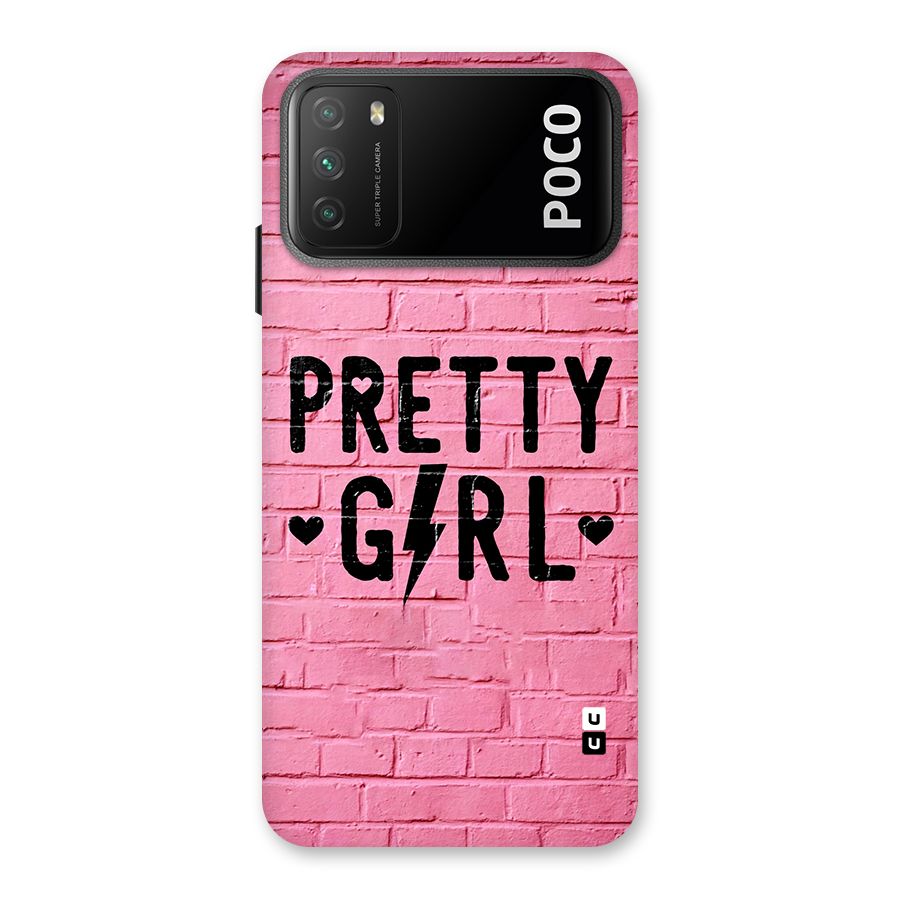 Pretty Girl Wall Back Case for Poco M3