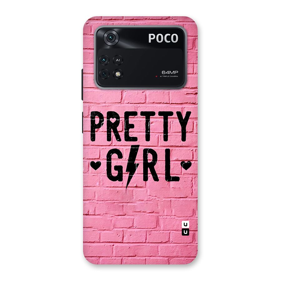 Pretty Girl Wall Back Case for Poco M4 Pro 4G
