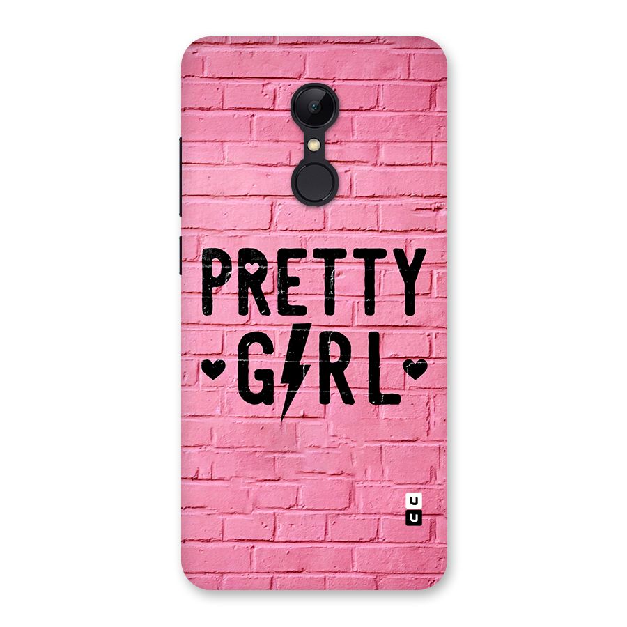 Pretty Girl Wall Back Case for Redmi 5
