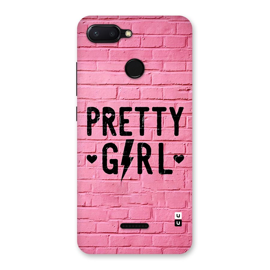 Pretty Girl Wall Back Case for Redmi 6