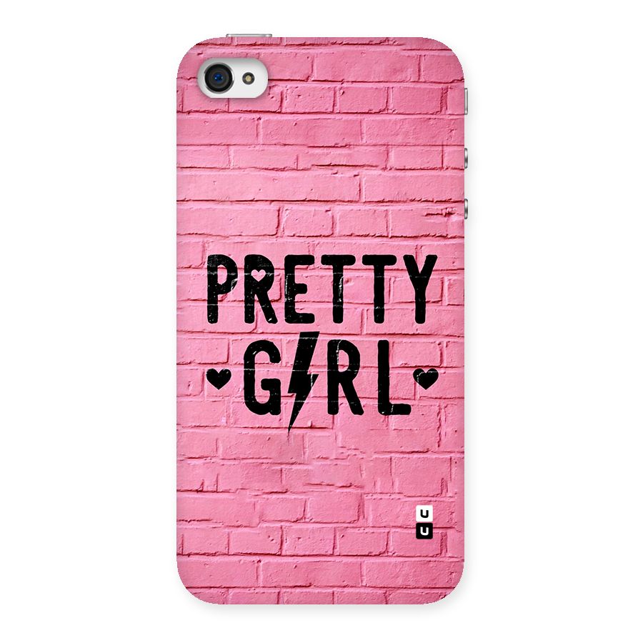 Pretty Girl Wall Back Case for iPhone 4 4s