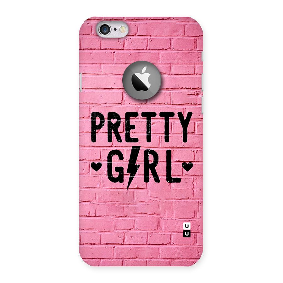 Pretty Girl Wall Back Case for iPhone 6 Logo Cut