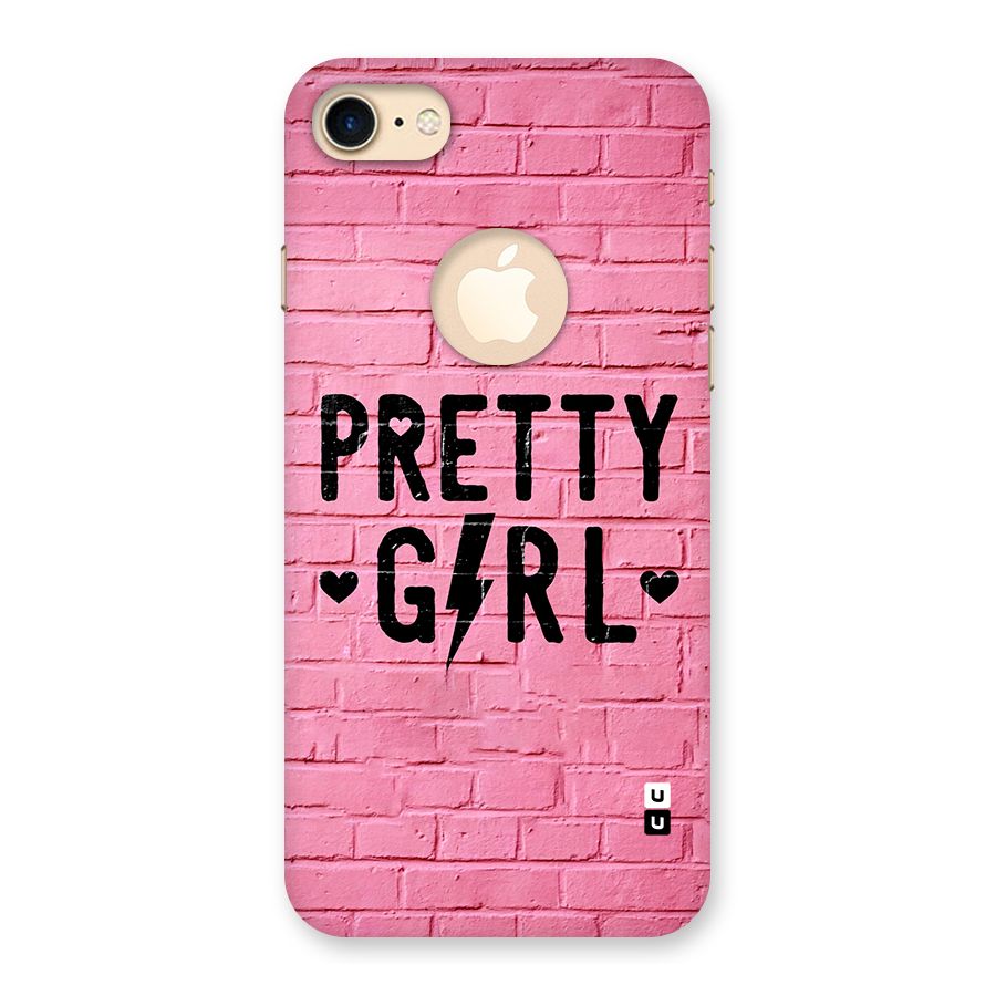 Pretty Girl Wall Back Case for iPhone 7 Logo Cut