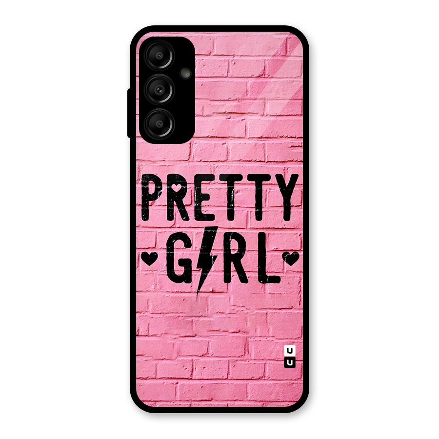 Pretty Girl Wall Glass Back Case for Galaxy A14 5G
