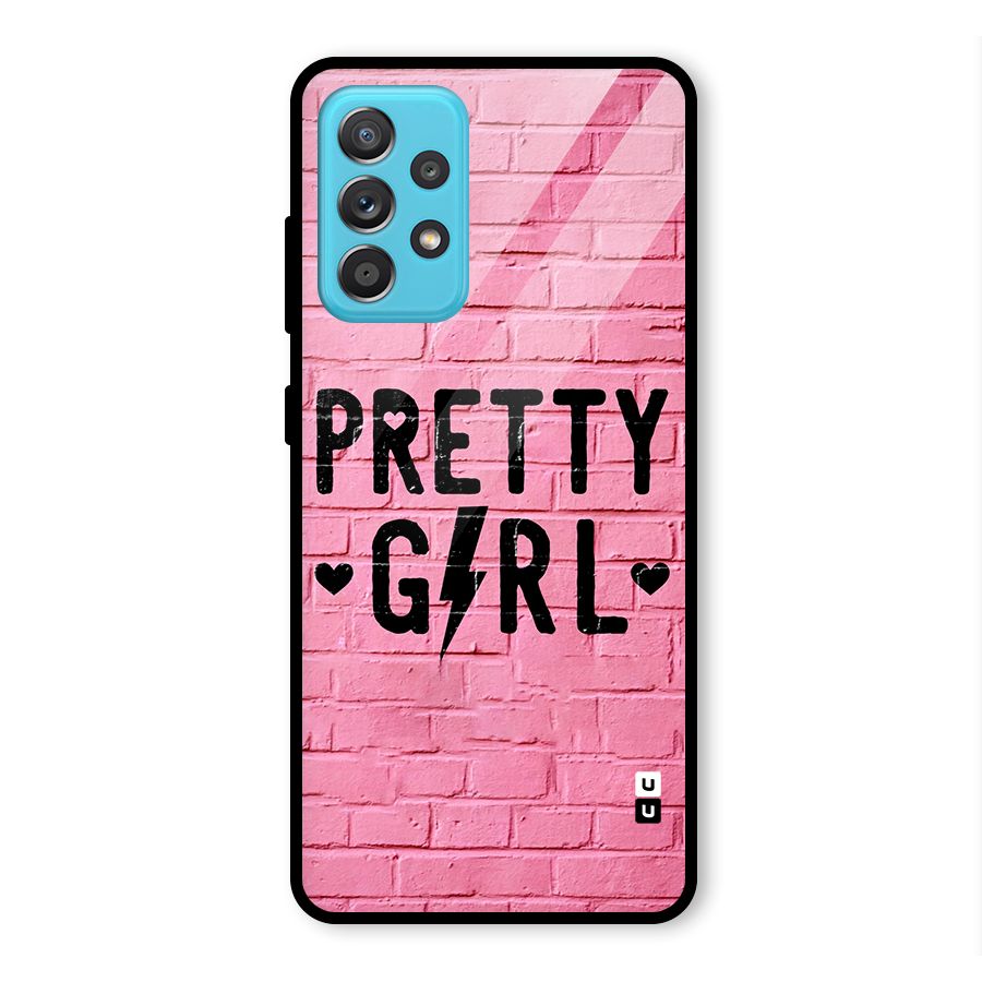 Pretty Girl Wall Glass Back Case for Galaxy A52