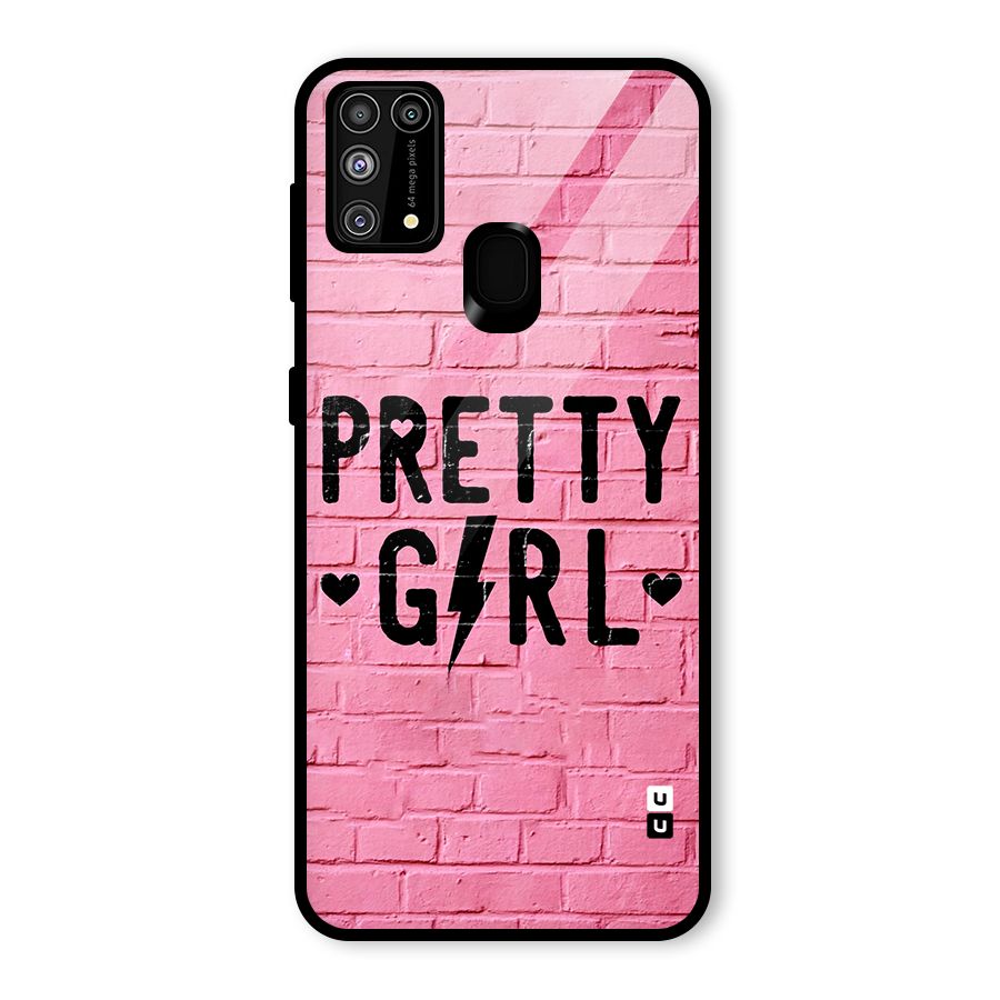 Pretty Girl Wall Glass Back Case for Galaxy F41