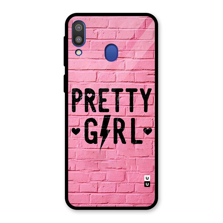 Pretty Girl Wall Glass Back Case for Galaxy M20