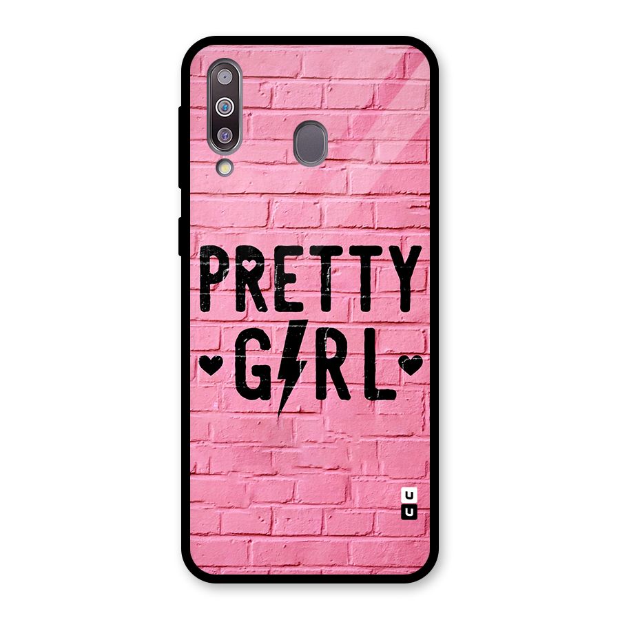 Pretty Girl Wall Glass Back Case for Galaxy M30