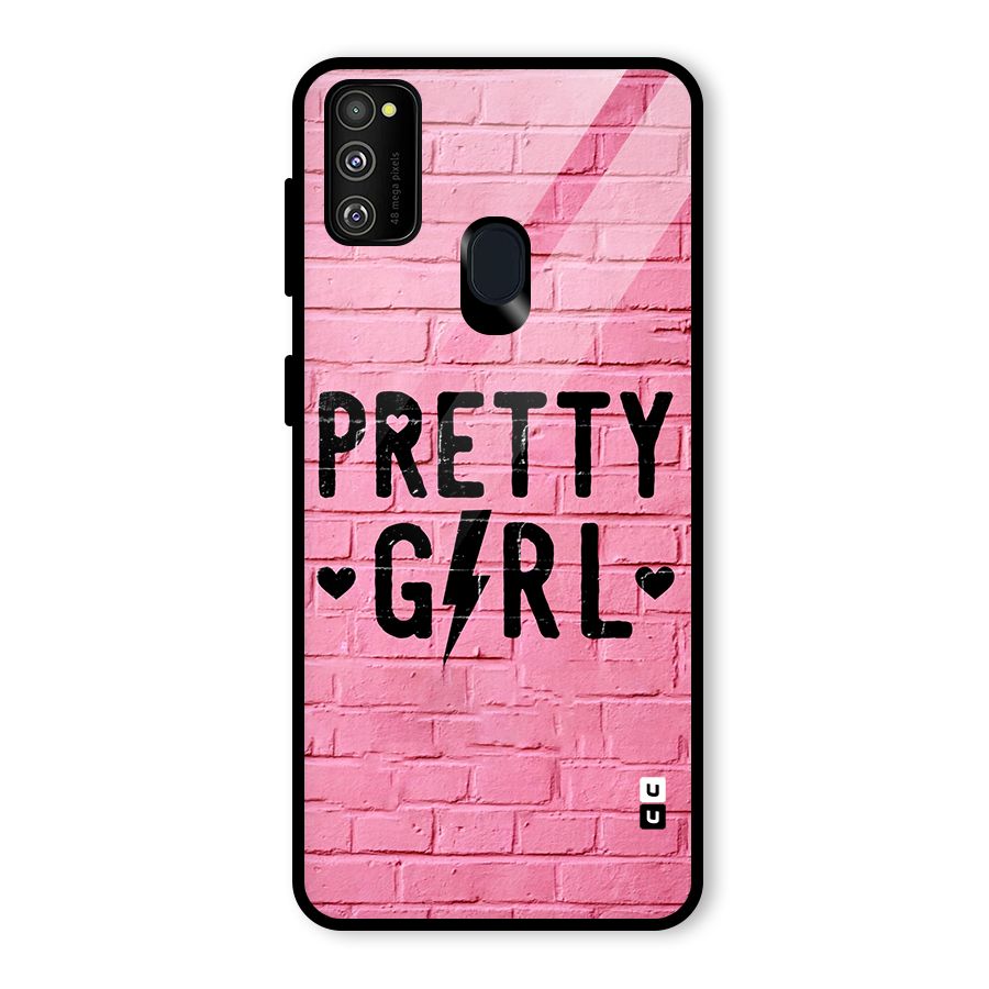 Pretty Girl Wall Glass Back Case for Galaxy M30s
