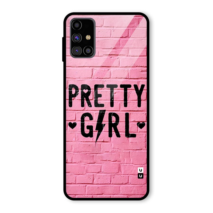 Pretty Girl Wall Glass Back Case for Galaxy M31s