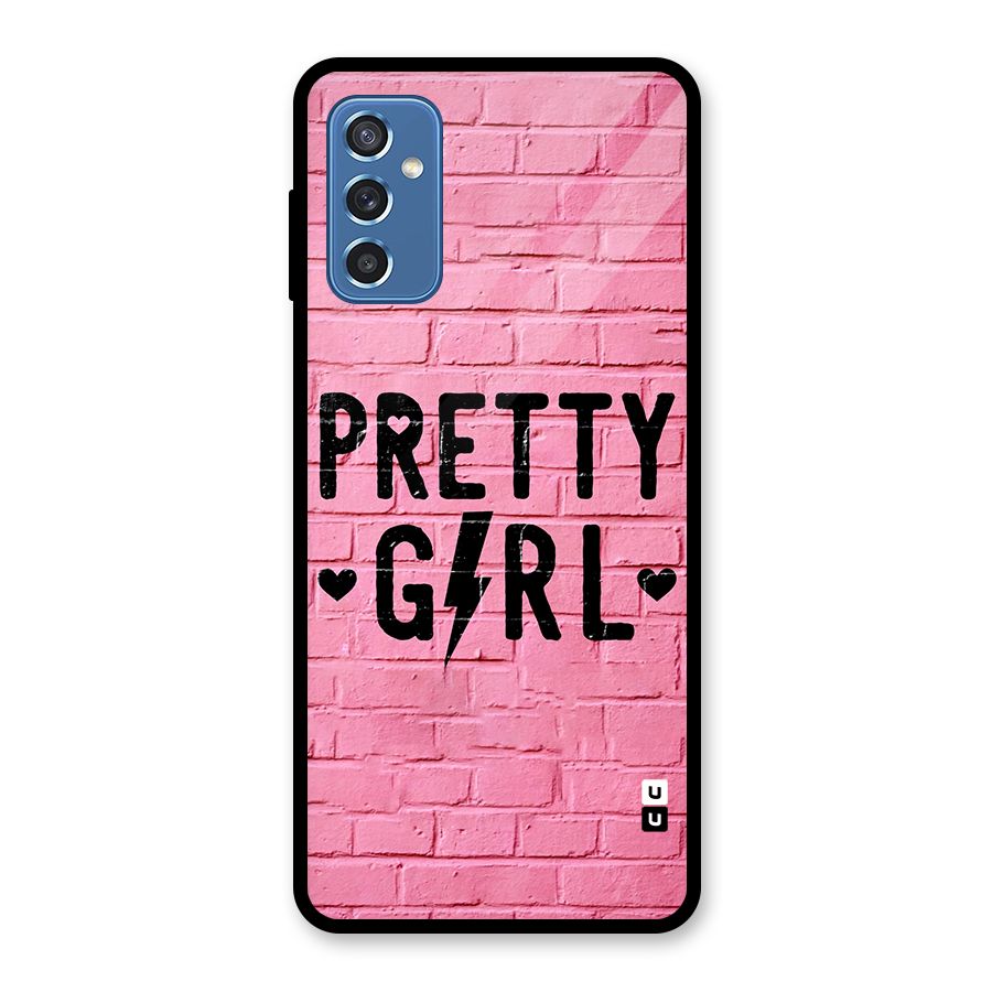 Pretty Girl Wall Glass Back Case for Galaxy M52 5G