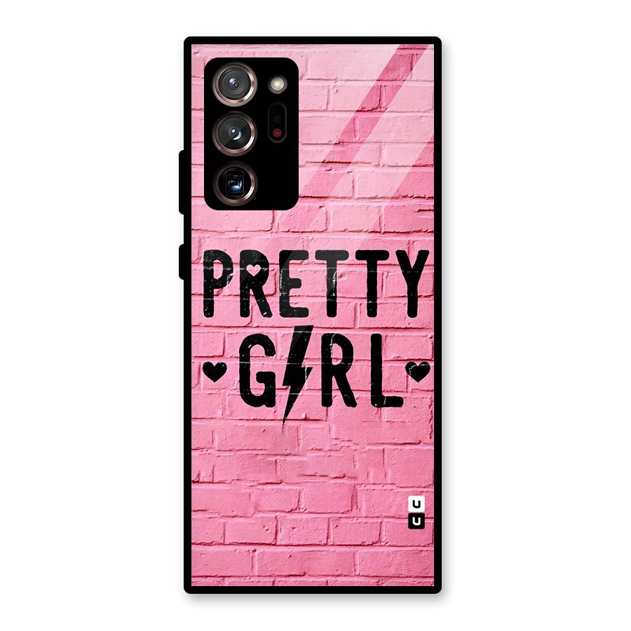 Pretty Girl Wall Glass Back Case for Galaxy Note 20 Ultra
