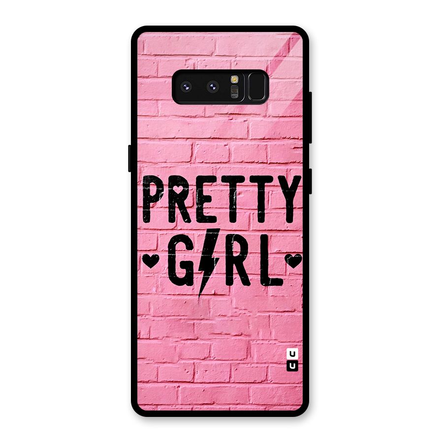 Pretty Girl Wall Glass Back Case for Galaxy Note 8