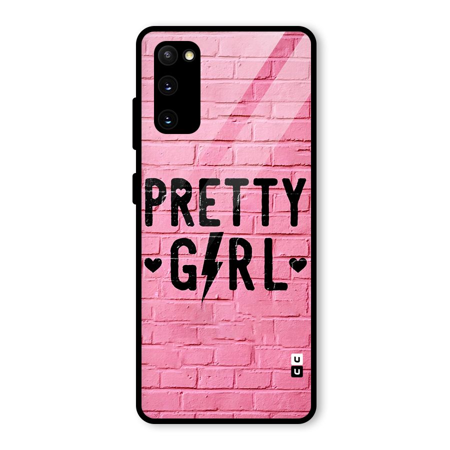 Pretty Girl Wall Glass Back Case for Galaxy S20 FE 5G