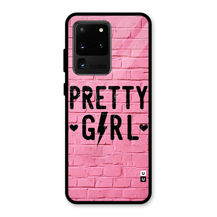 Pretty Girl Wall Glass Back Case for Galaxy S20 Ultra