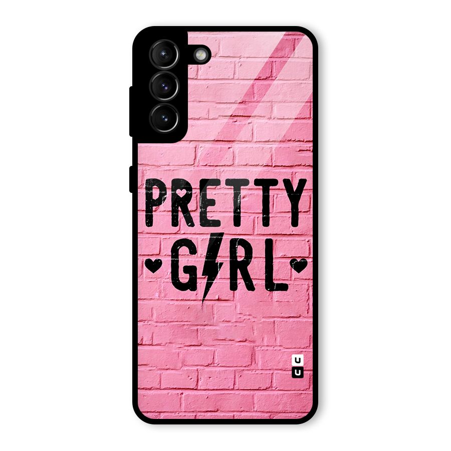 Pretty Girl Wall Glass Back Case for Galaxy S21 Plus