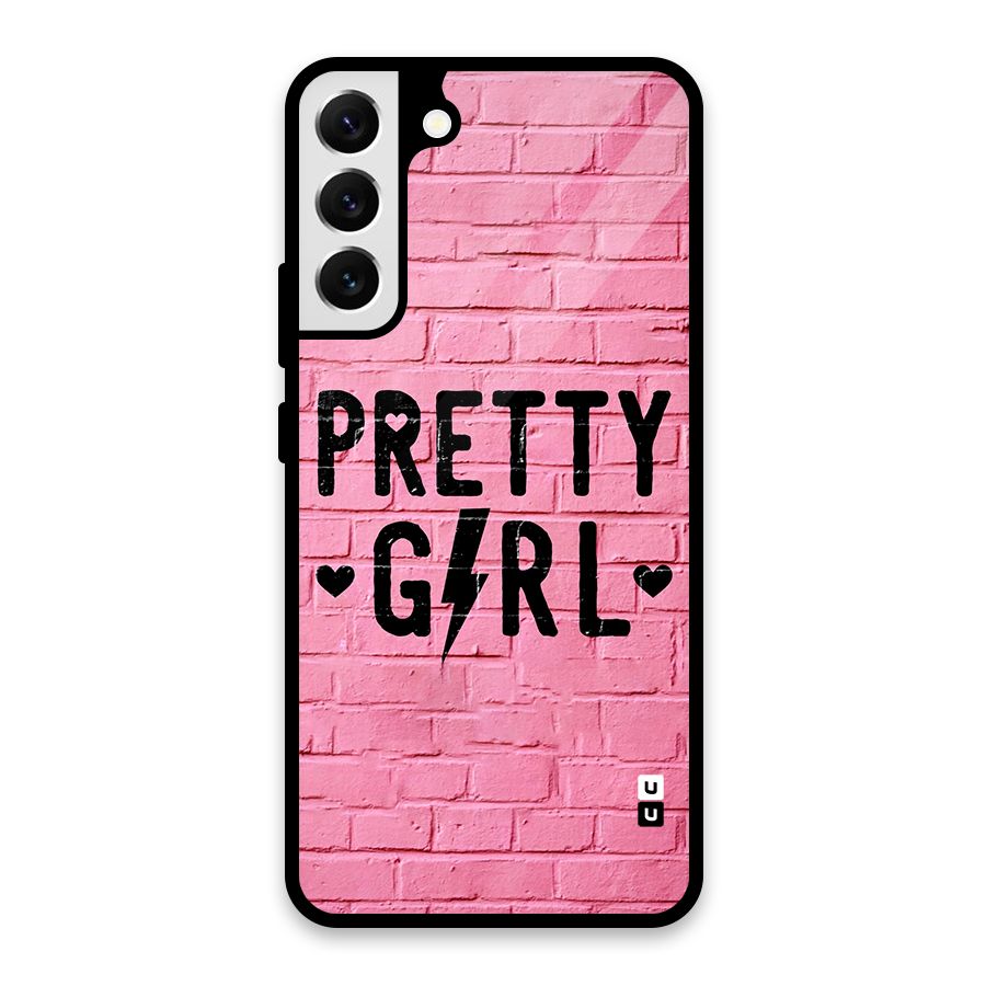 Pretty Girl Wall Glass Back Case for Galaxy S22 Plus 5G
