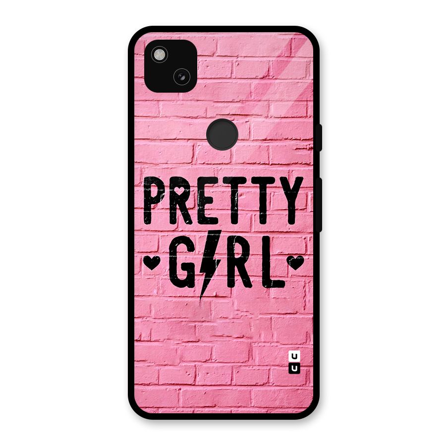 Pretty Girl Wall Glass Back Case for Google Pixel 4a