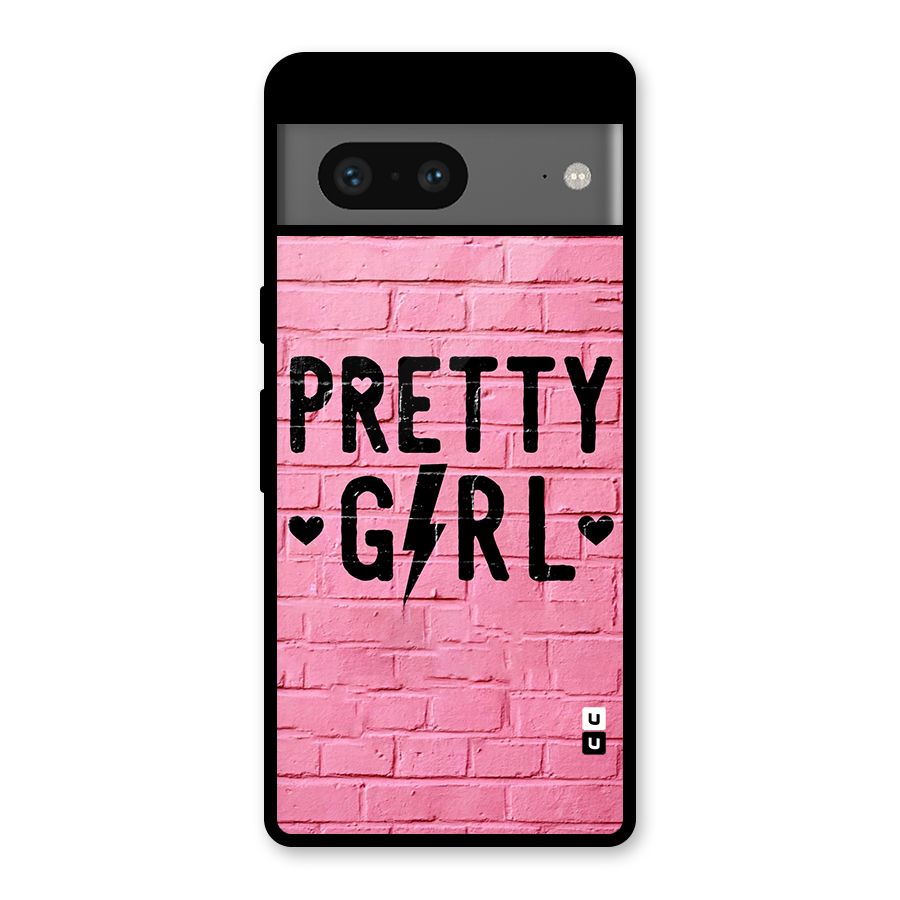 Pretty Girl Wall Glass Back Case for Google Pixel 7