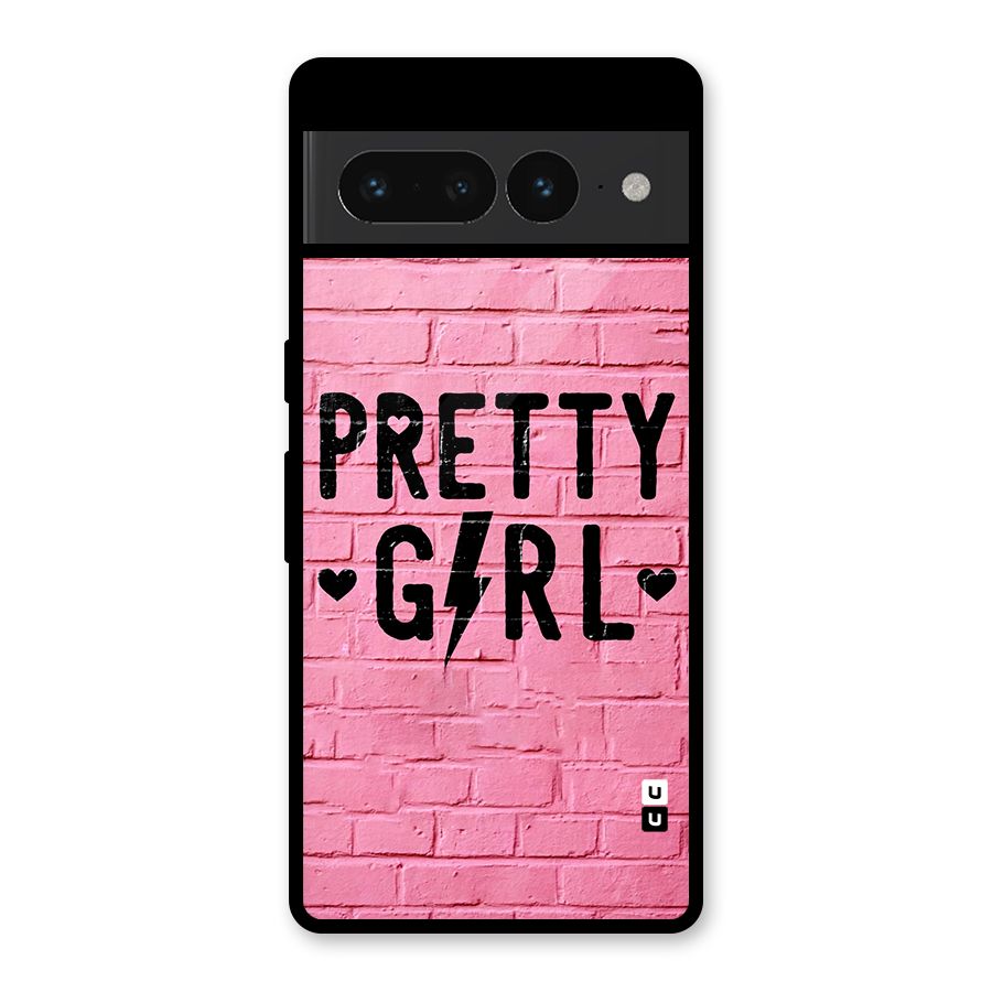 Pretty Girl Wall Glass Back Case for Google Pixel 7 Pro