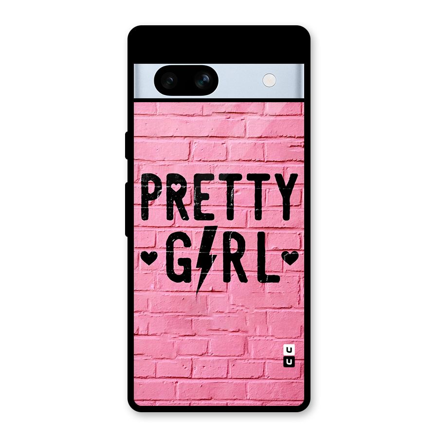 Pretty Girl Wall Glass Back Case for Google Pixel 7a