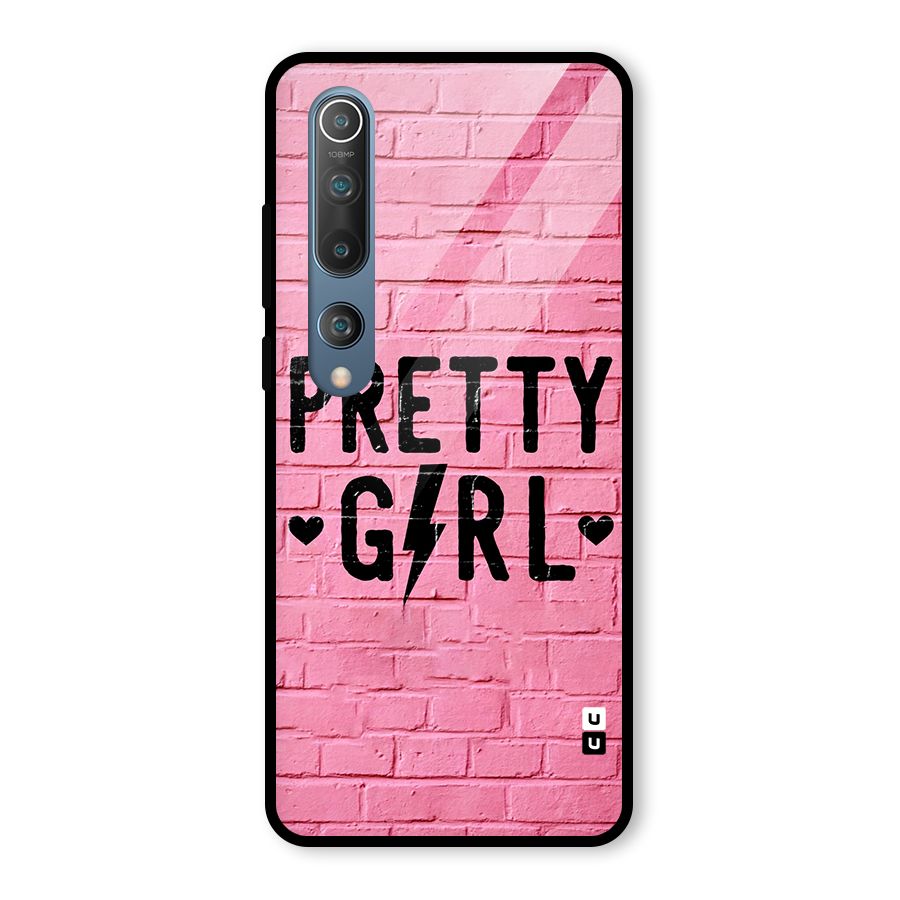 Pretty Girl Wall Glass Back Case for Mi 10