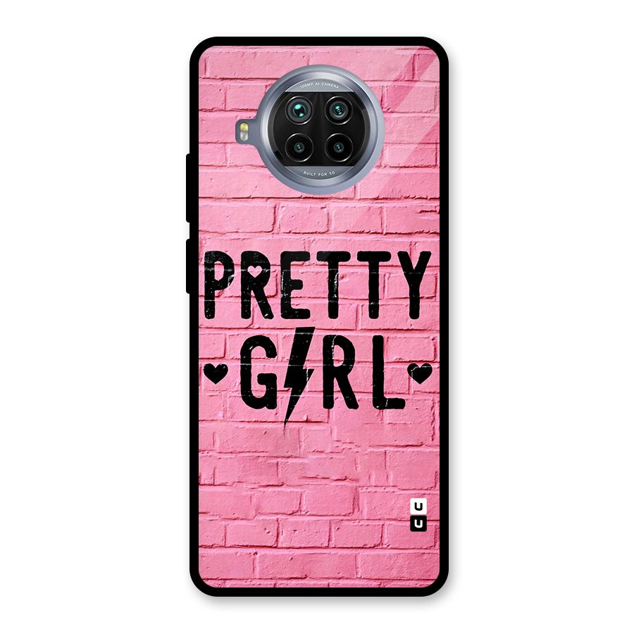 Pretty Girl Wall Glass Back Case for Mi 10i