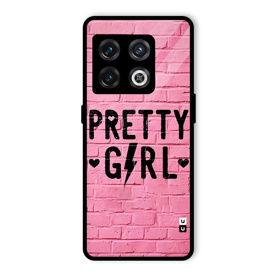 Pretty Girl Wall Glass Back Case for OnePlus 10 Pro 5G