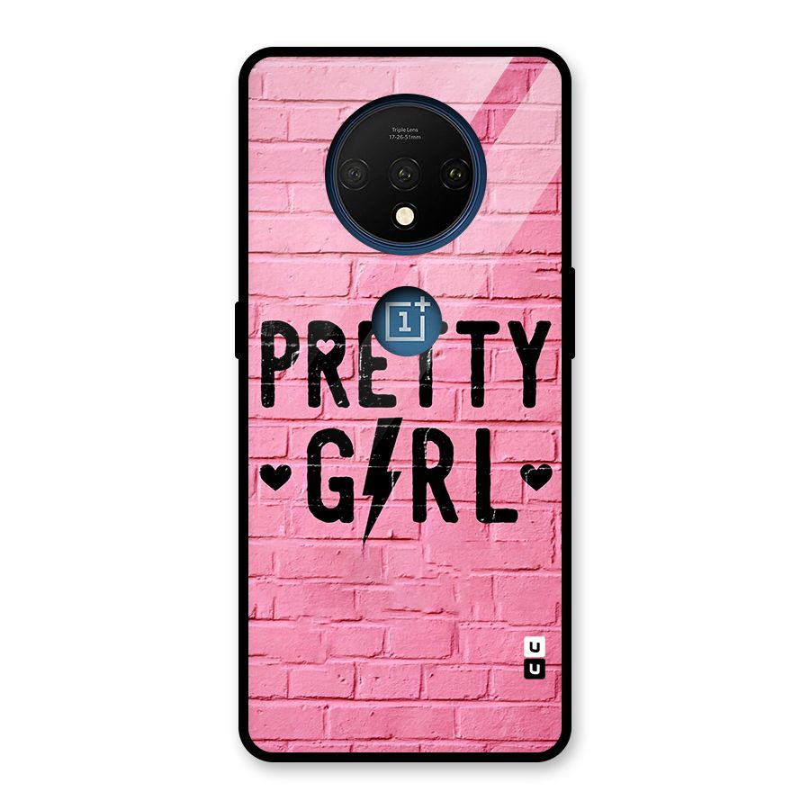 Pretty Girl Wall Glass Back Case for OnePlus 7T