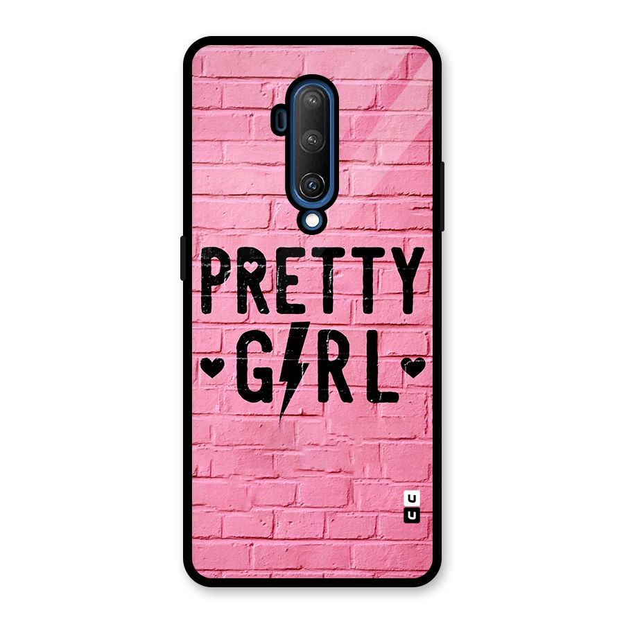 Pretty Girl Wall Glass Back Case for OnePlus 7T Pro