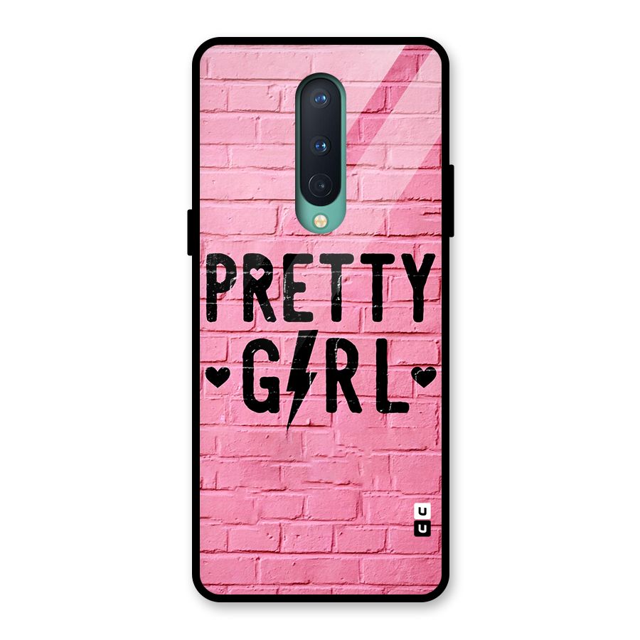 Pretty Girl Wall Glass Back Case for OnePlus 8