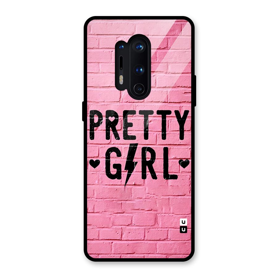 Pretty Girl Wall Glass Back Case for OnePlus 8 Pro