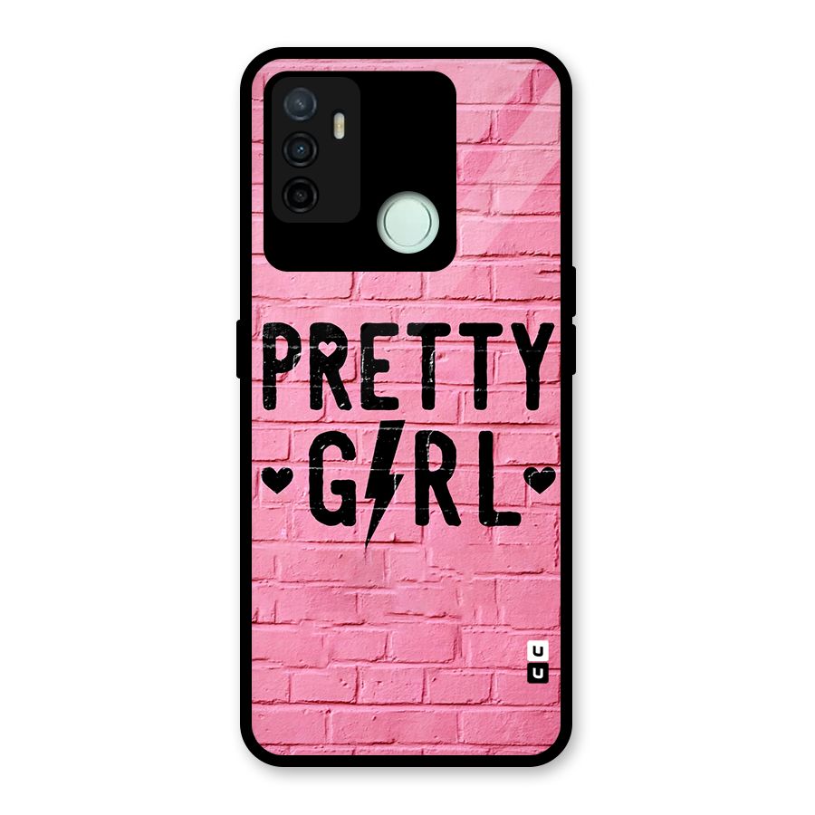 Pretty Girl Wall Glass Back Case for Oppo A53