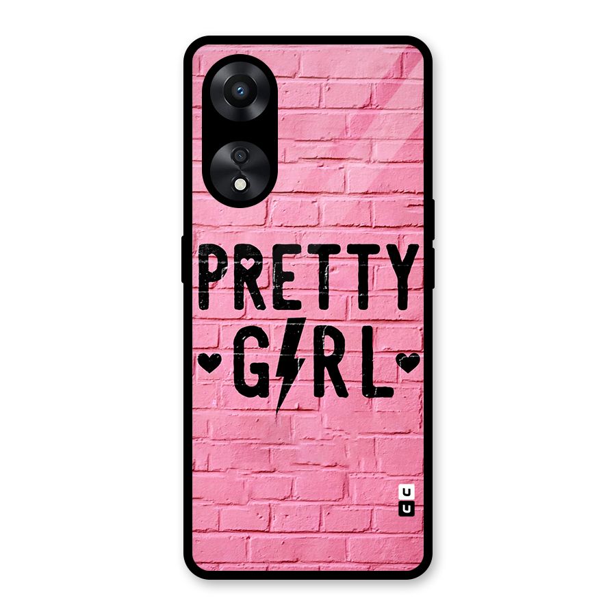 Pretty Girl Wall Glass Back Case for Oppo A78