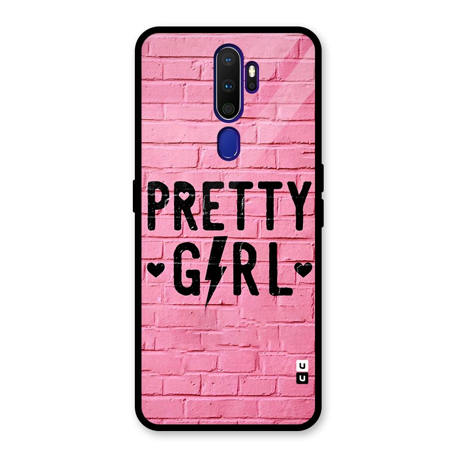 Pretty Girl Wall Glass Back Case for Oppo A9 (2020)