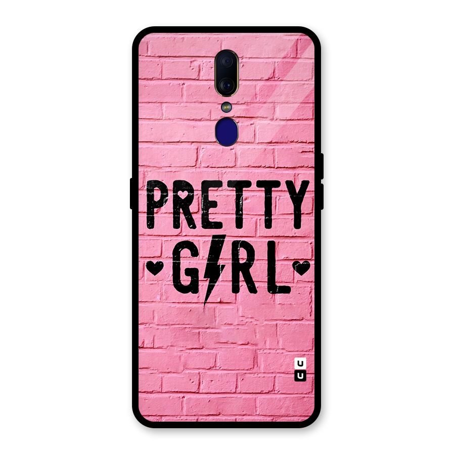 Pretty Girl Wall Glass Back Case for Oppo F11