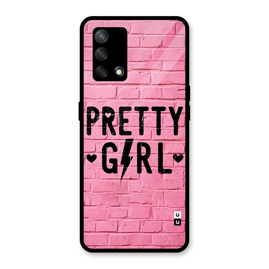 Pretty Girl Wall Glass Back Case for Oppo F19