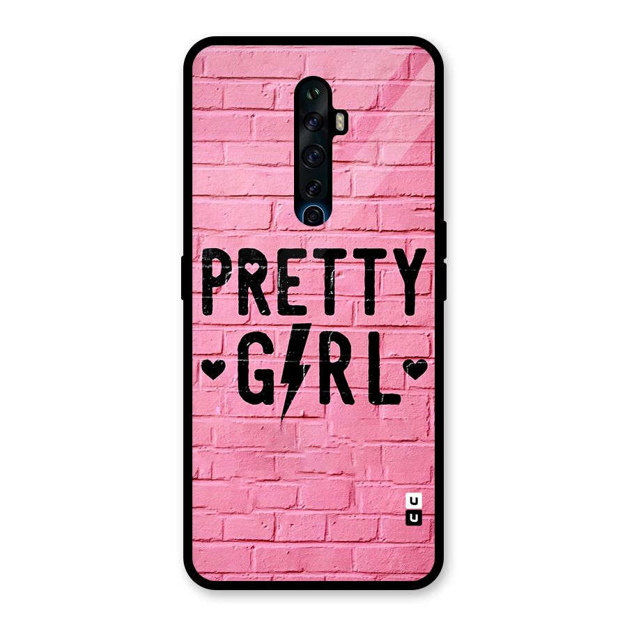 Pretty Girl Wall Glass Back Case for Oppo Reno2 F