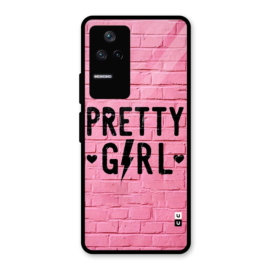 Pretty Girl Wall Glass Back Case for Poco F4 5G