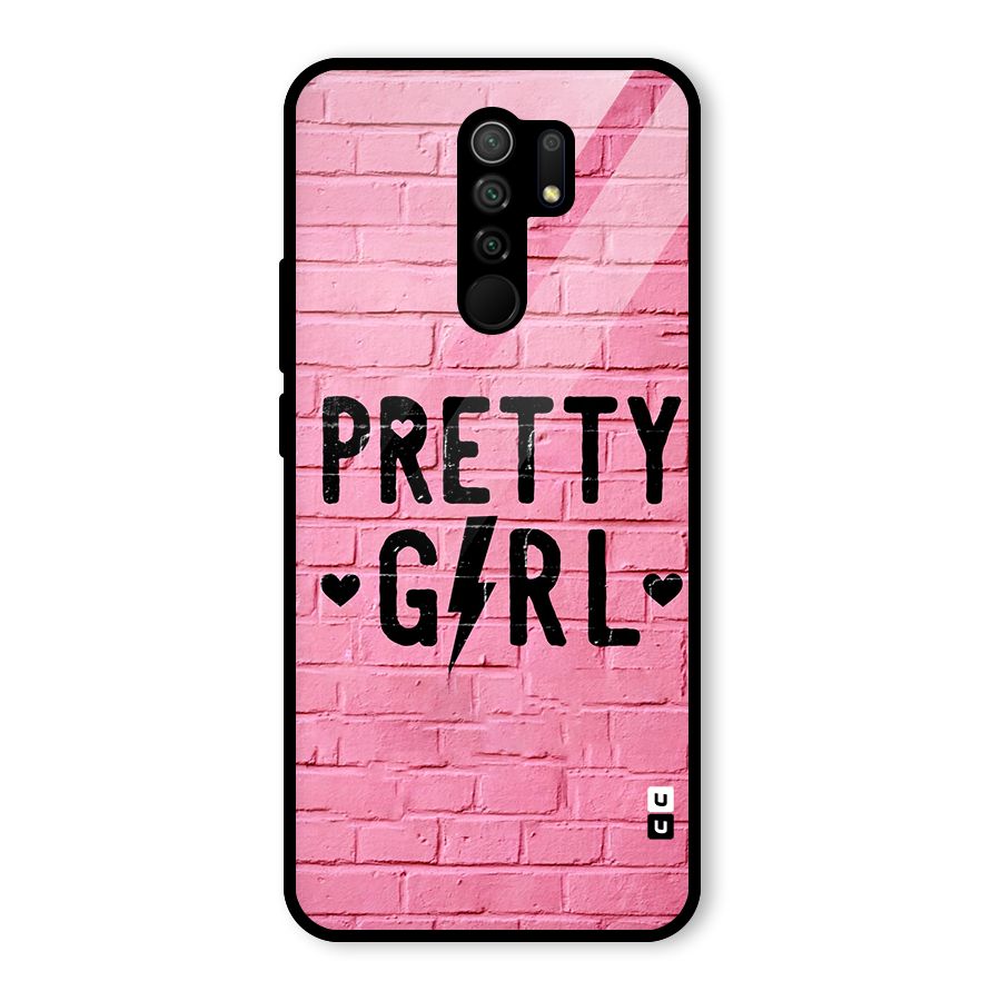 Pretty Girl Wall Glass Back Case for Poco M2