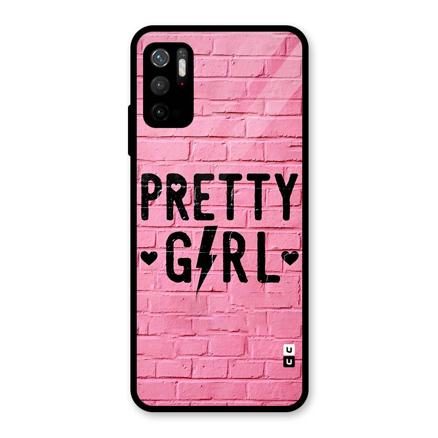 Pretty Girl Wall Glass Back Case for Poco M3 Pro 5G