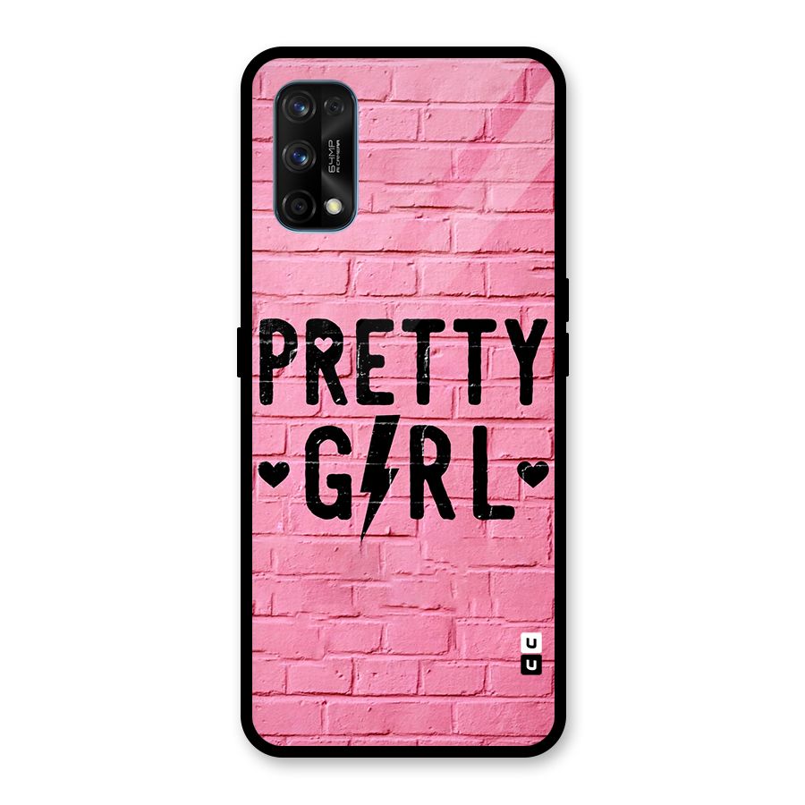 Pretty Girl Wall Glass Back Case for Realme 7 Pro