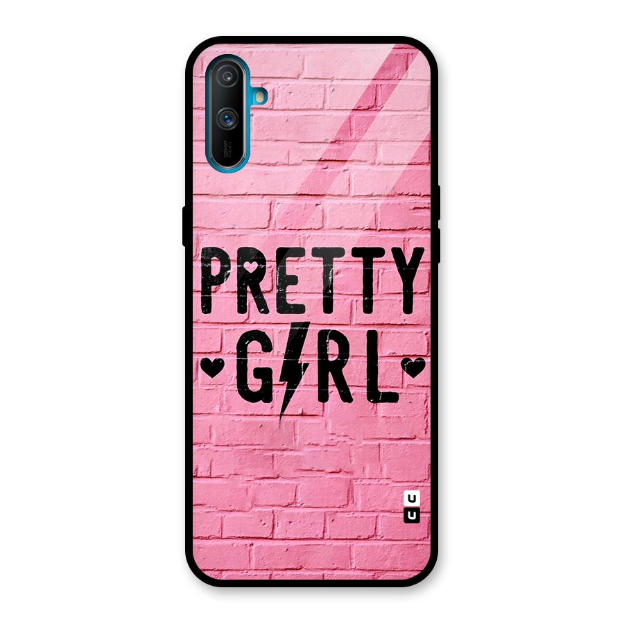 Pretty Girl Wall Glass Back Case for Realme C3